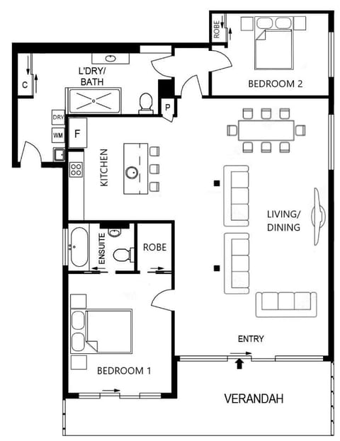 Floor plan, Food