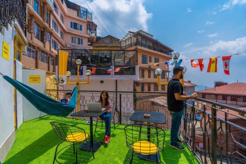 People, View (from property/room), Balcony/Terrace, Mountain view