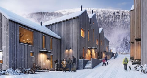 Property building, Facade/entrance, Winter