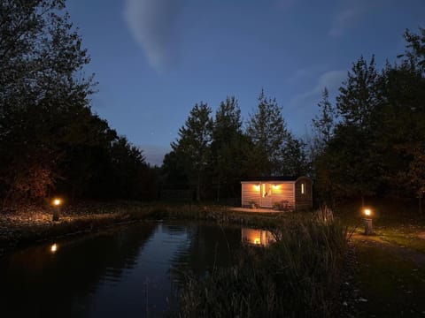 Luxury Shepherds Hut - The Sweet Pea by the lake Campground/ 
RV Resort in Selby