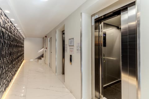 Property building, elevator