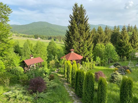 Property building, Spring, Day, Natural landscape, Garden, Garden view, Mountain view