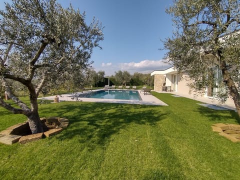 Spring, Day, Natural landscape, Garden, Garden, Garden view, Pool view, Swimming pool, sunbed