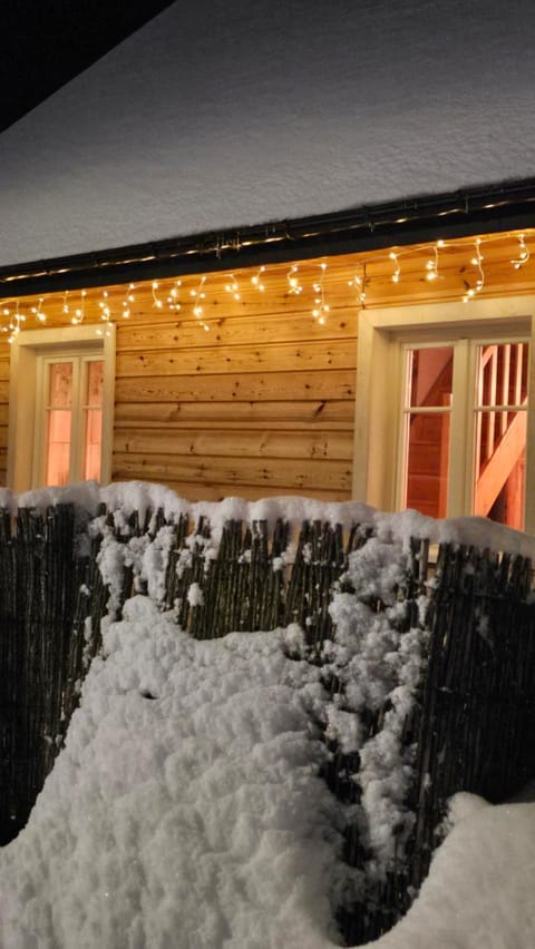 Property building, Night, Winter