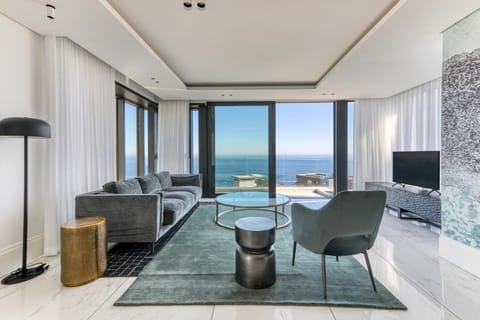 Living room, Seating area, Sea view