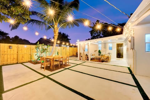 Patio, Night, Garden view