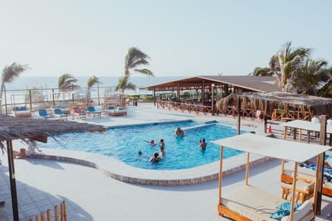 People, Pool view, Swimming pool, sunbed