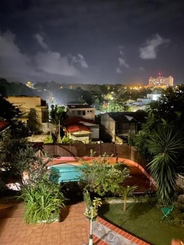 Night, City view, Pool view