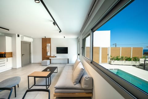 Living room, Pool view