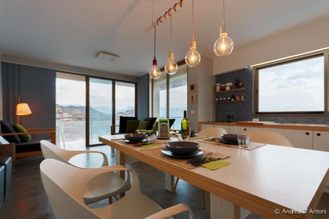 Living room, Dining area, Sea view