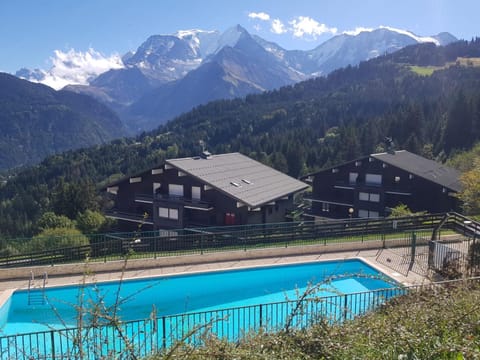 Appartement Saint Gervais les Bains piscine et vue imprenable Mont Blanc Apartment in Saint-Gervais-Bains