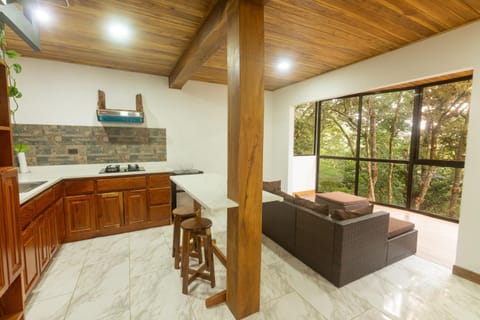 Living room, Dining area, Garden view