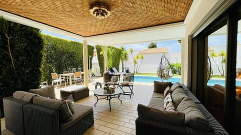 Patio, Living room, Seating area