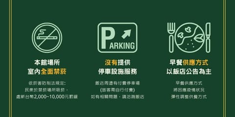 Restaurant/places to eat, Breakfast, Parking