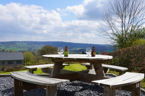 Patio, Natural landscape, Dining area, Mountain view