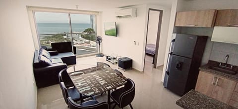 Living room, Dining area, Sea view