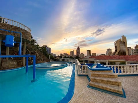 Aqua park, Pool view, Swimming pool, Sunset