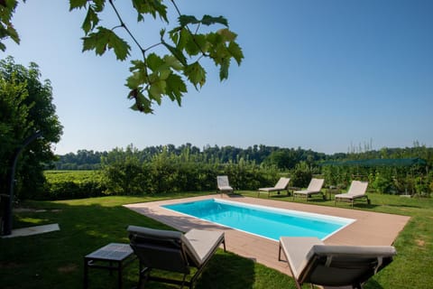 Spring, Day, Natural landscape, Garden, Garden view, Pool view, Swimming pool, sunbed
