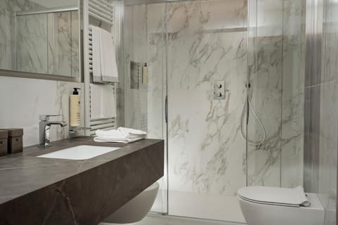 Shower, Toilet, Bathroom, towels