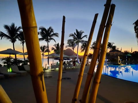 Swimming pool, Sunset