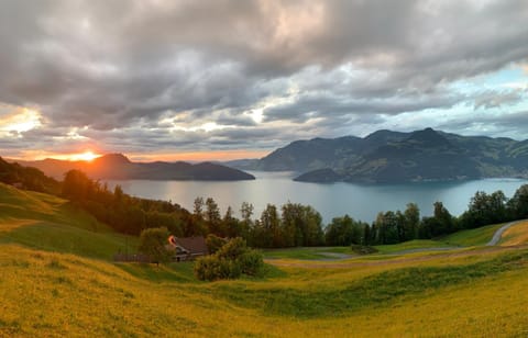 Lake view, Sunset