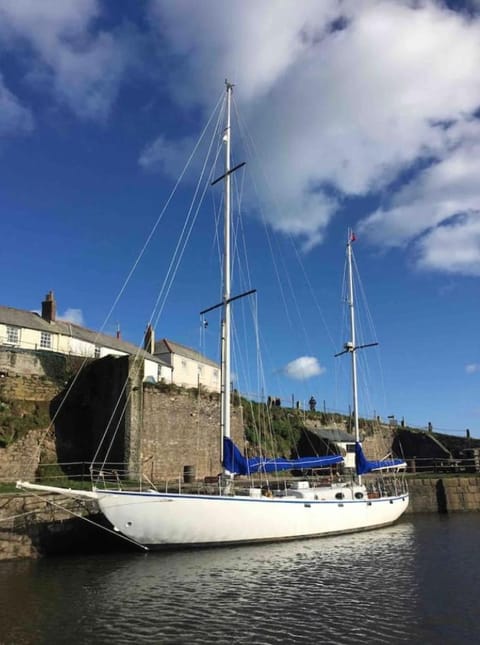 Stunning Yacht Sea Lion in Charlestown Harbour, Cornwall Docked boat in Saint Austell