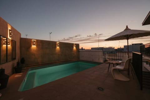 Swimming pool, Sunset