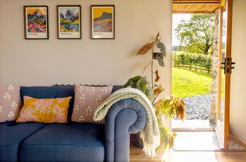 Living room, Seating area, Garden view