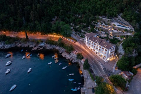 Property building, Night, Natural landscape, Sea view