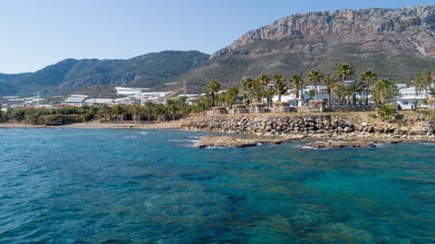 Natural landscape, Beach, Mountain view