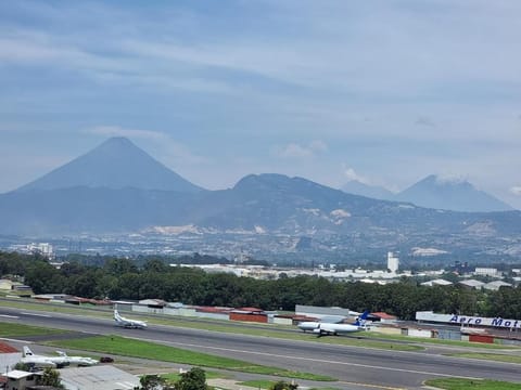 Amazing Aircrafts Views in front of airport Condo in Guatemala City