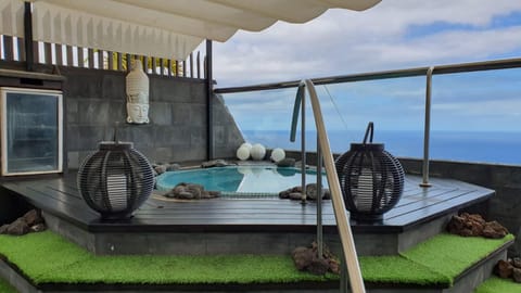 Hot Tub, View (from property/room), Balcony/Terrace, Sea view