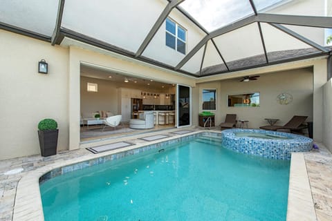 Patio, Day, Hot Tub, Pool view, Swimming pool, sunbed