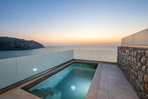 Pool view, Sea view, Swimming pool, Sunset