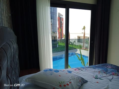 Bedroom, Pool view