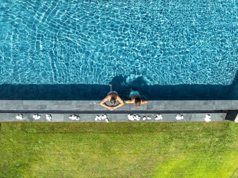 People, Bird's eye view, Pool view, Swimming pool