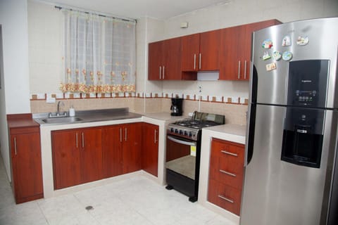 Kitchen or kitchenette, oven