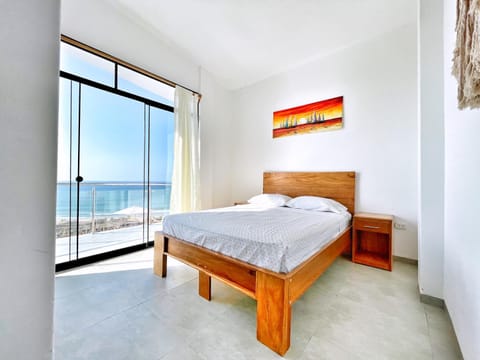 Bed, Natural landscape, Bedroom, Sea view