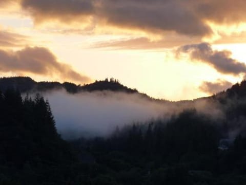 Natural landscape, Mountain view, Sunset