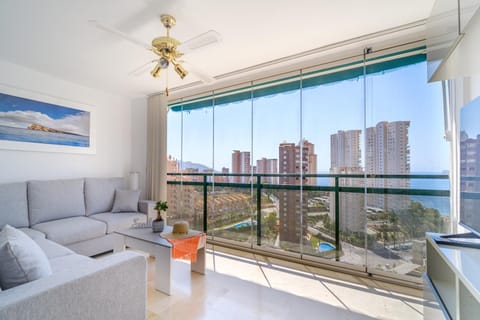 Living room, Seating area, City view