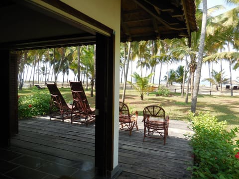 Patio, Sea view, sunbed