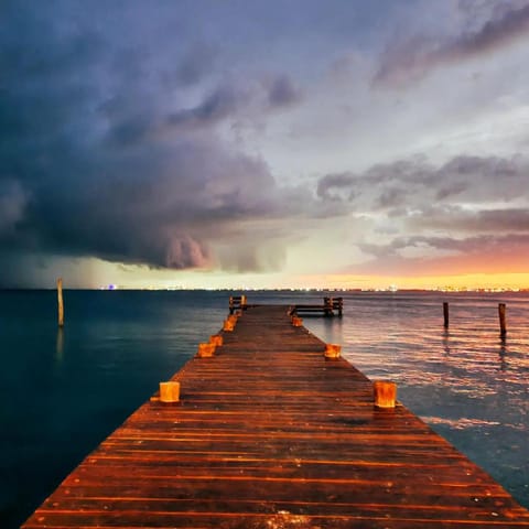 Natural landscape, Sea view, Sunset