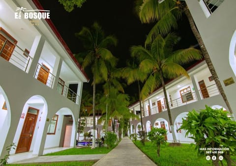 Property building, Night, Garden view