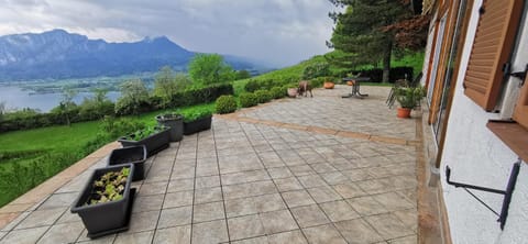 Patio, Natural landscape, Garden, Garden view, Mountain view