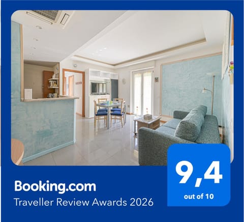 Kitchen or kitchenette, Living room, Seating area, Dining area, Certificate/Award, air conditioner