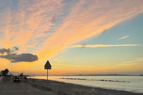 Natural landscape, Beach, Sea view, Sunset