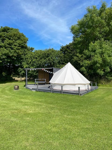 Bell tent 1 Glyncoch isaf farm Luxury tent in Penbryn