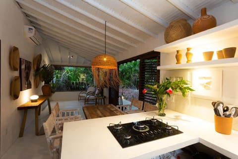 Casa com deck no jardim a 300m da Praia do Espelho House in State of Bahia