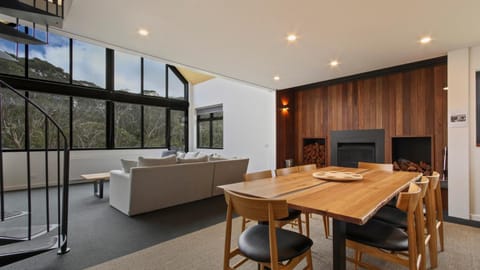 Living room, Dining area, flat iron