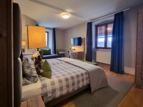 Bed, TV and multimedia, Photo of the whole room, Bedroom